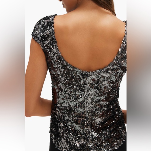 Free People Late Last Night Sequin Top - Picture 2 of 12